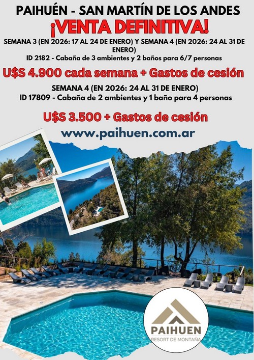 Oferta Paihuén 3 y 4
