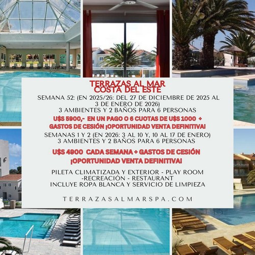 Oferta Terrazas al Mar 52 1 y 2 6 pers