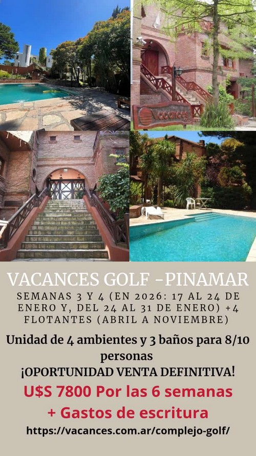 Oferta Vacances Golf Pinamar 10 pers